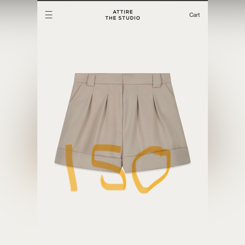 ISO Attire the Studio Essential or Andy Shorts in Beige